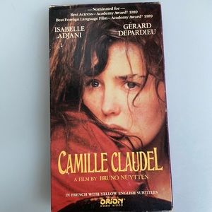 Camille Claudel VHS tape starting Isabelle Adjani and Gerard Depardieu
